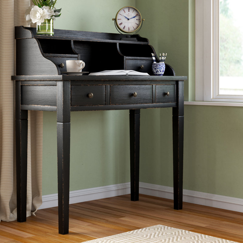 Paignt Writing Desk Beachcrest Home Color Distressed Black